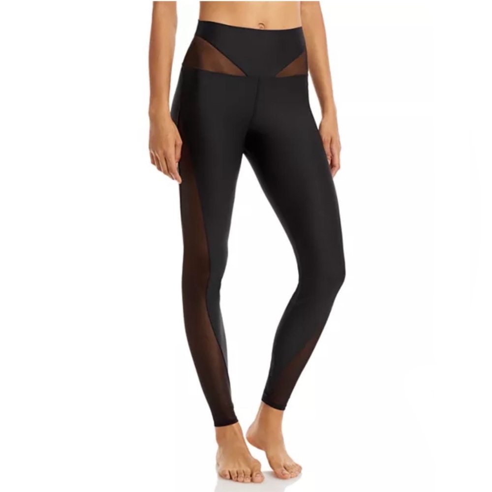 Black Alo Yoga Airlift High Waist Mesh Allure Leggings - Size S